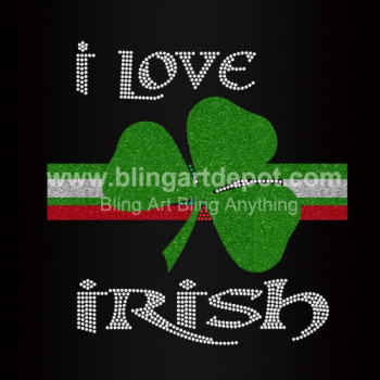 I Love Irish Rhinestone Heat Motifs I Love Irish Rhinestone Heat Motifs